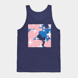 Abstract Lines And Soft Colors Tank Top